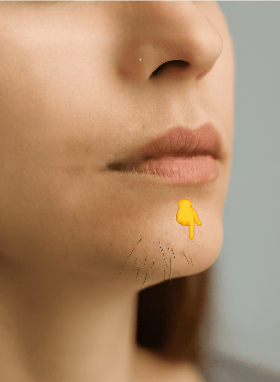 Si des poils foncés apparaissent sur votre menton, cela peut être le ...